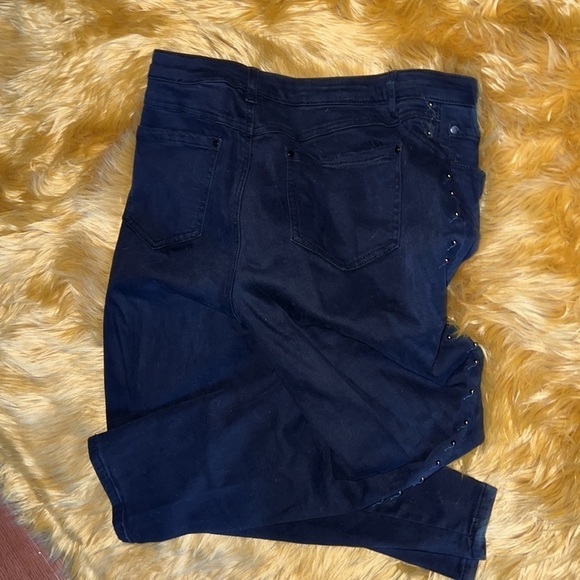 Melanie Lynn black stud detail  stretchy denim jeans Sz 14 - Picture 10 of 10